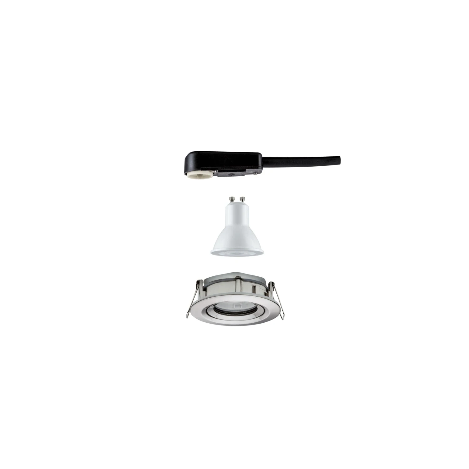 Paulmann LED Einbauleuchte Nova Plus Einzelleuchte Schwenkbar IP65 Rund 93mm 30° GU10 6W 470lm 230V Dimmbar 4000K Eisen Gebürstet - Image 5