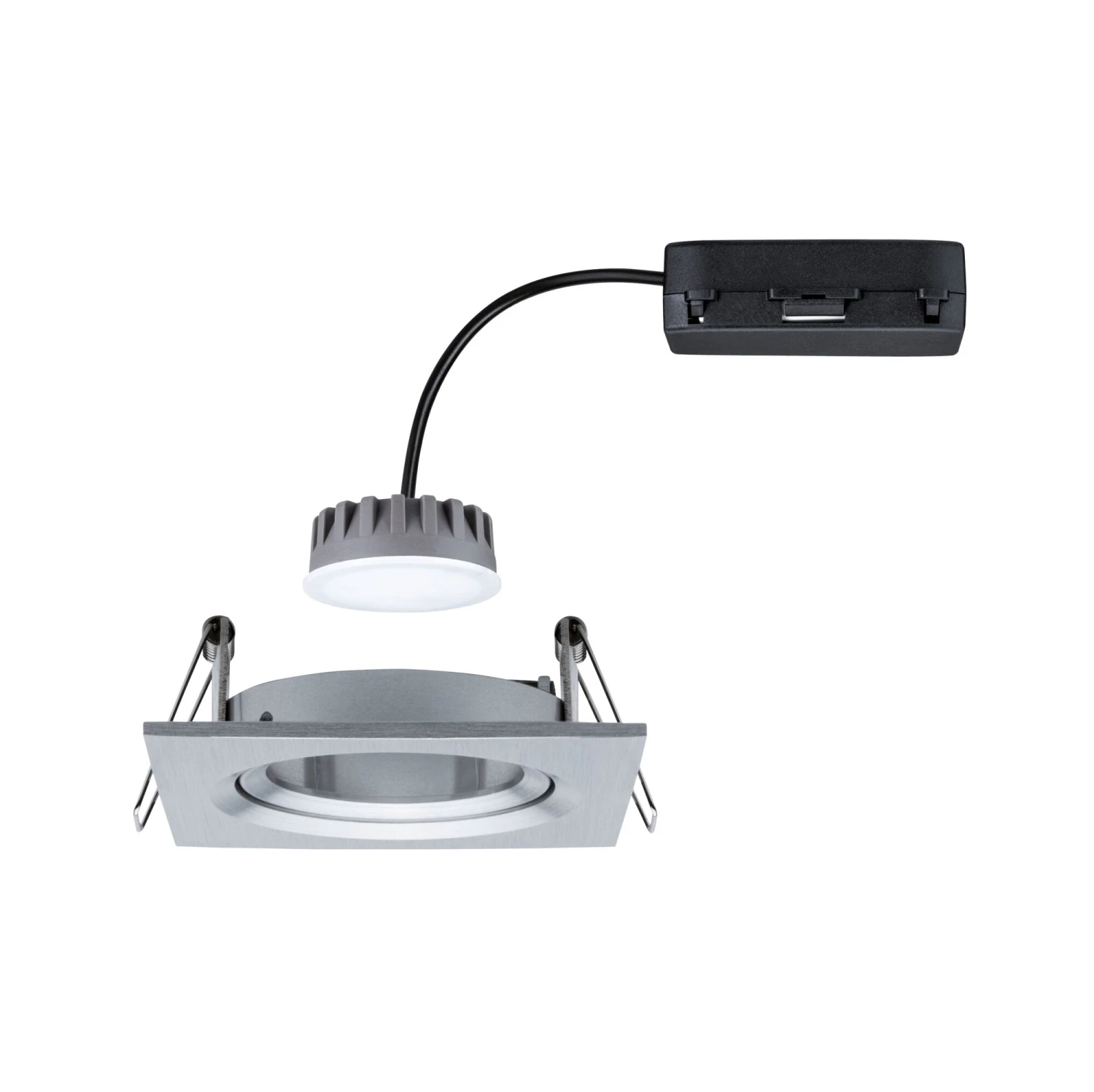 Paulmann LED Einbauleuchte Nova Plus Coin Einzelleuchte Schwenkbar Eckig 84x84mm 50° Coin 6W 425lm 230V Dimmbar 2700K Alu - Image 5
