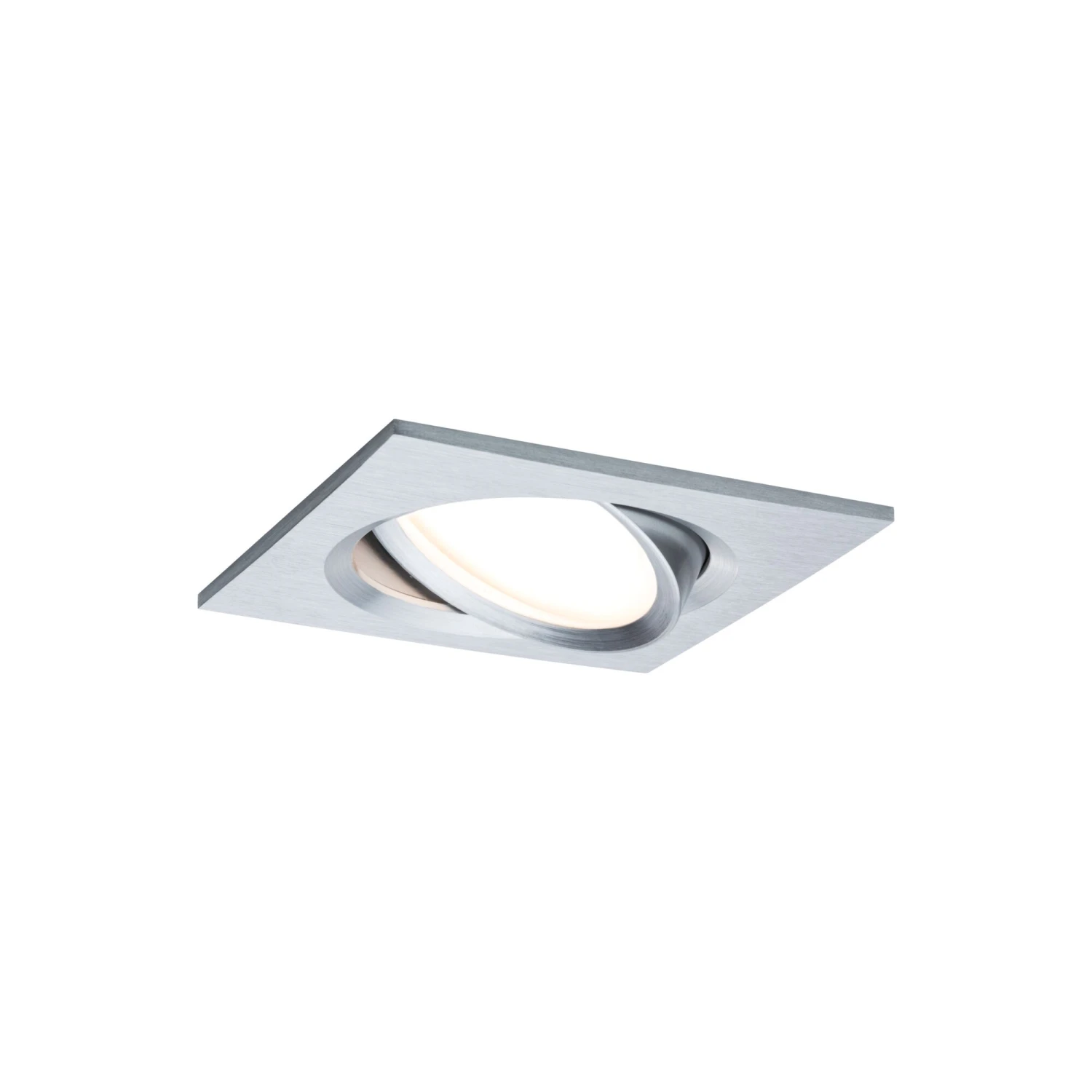 Paulmann LED Einbauleuchte Nova Plus Coin Basisset Schwenkbar Eckig 84x84mm 50° Coin 3x6W 3x470lm 230V Dimmbar 2700K Alu Gedreht - Image 3