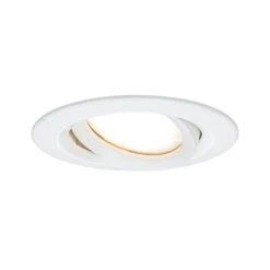 Paulmann LED Einbauleuchte Nova Plus Coin Einzelleuchte Schwenkbar IP65 Rund 93mm 30° Coin 6W 470lm 230V Dimmbar 2700K Weiß Matt