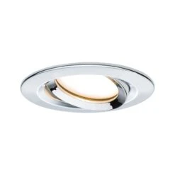 Paulmann LED Einbauleuchte Nova Plus Coin Einzelleuchte Schwenkbar IP65 Rund 93mm 30° Coin 6W 470lm 230V Dimmbar 2700K Chrom