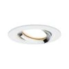 Paulmann LED Einbauleuchte Nova Plus Coin Einzelleuchte Schwenkbar IP65 Rund 93mm 30° Coin 6W 470lm 230V Dimmbar 2700K Weiß Matt/Chrom