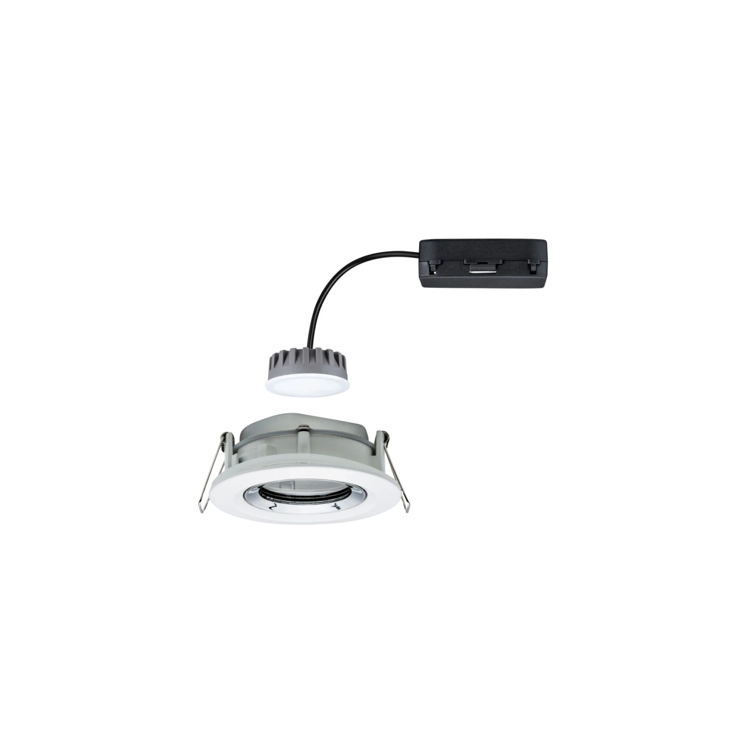 Paulmann LED Einbauleuchte Nova Plus Coin Einzelleuchte Schwenkbar IP65 Rund 93mm 30° Coin 6W 470lm 230V Dimmbar 2700K Weiß Matt/Chrom - Image 6