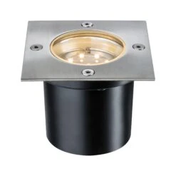 Paulmann LED Bodeneinbauleuchte LED Bodeneinbauleuchte IP65 Eckig 100x100mm 2700K 3x1,2W 3x35lm 230/12V Edelstahl Metall
