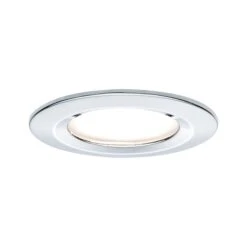 Paulmann LED Einbauleuchte Nova Plus Coin Einzelleuchte Starr IP44 Rund 78mm Coin 6,8W 425lm 230V Dimmbar 2700K Chrom