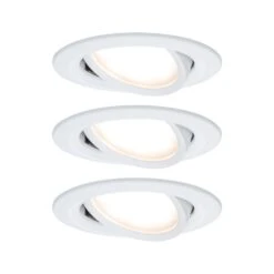 Paulmann LED Einbauleuchte Nova Plus Coin Basisset Schwenkbar Rund 84mm 50° Coin 3x6W 3x470lm 230V Dimmbar 2700K Weiß Matt
