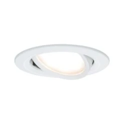 Paulmann LED Einbauleuchte Nova Plus Coin Einzelleuchte Schwenkbar Rund 84mm 50° Coin 6W 470lm 230V Dimmbar 2700K Weiß Matt