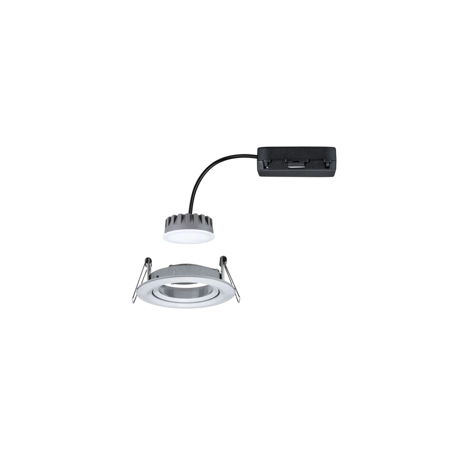 Paulmann LED Einbauleuchte Nova Plus Coin Einzelleuchte Schwenkbar Rund 84mm 50° Coin 6W 470lm 230V Dimmbar 2700K Alu Gedreht - Image 5