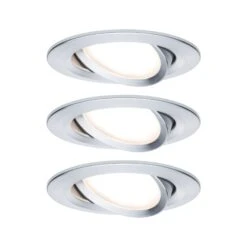 Paulmann Einbauleuchte LED Coin Slim IP23 Rund 6,8W Alu 3er-Set Dimmbar Und Schwenkbar