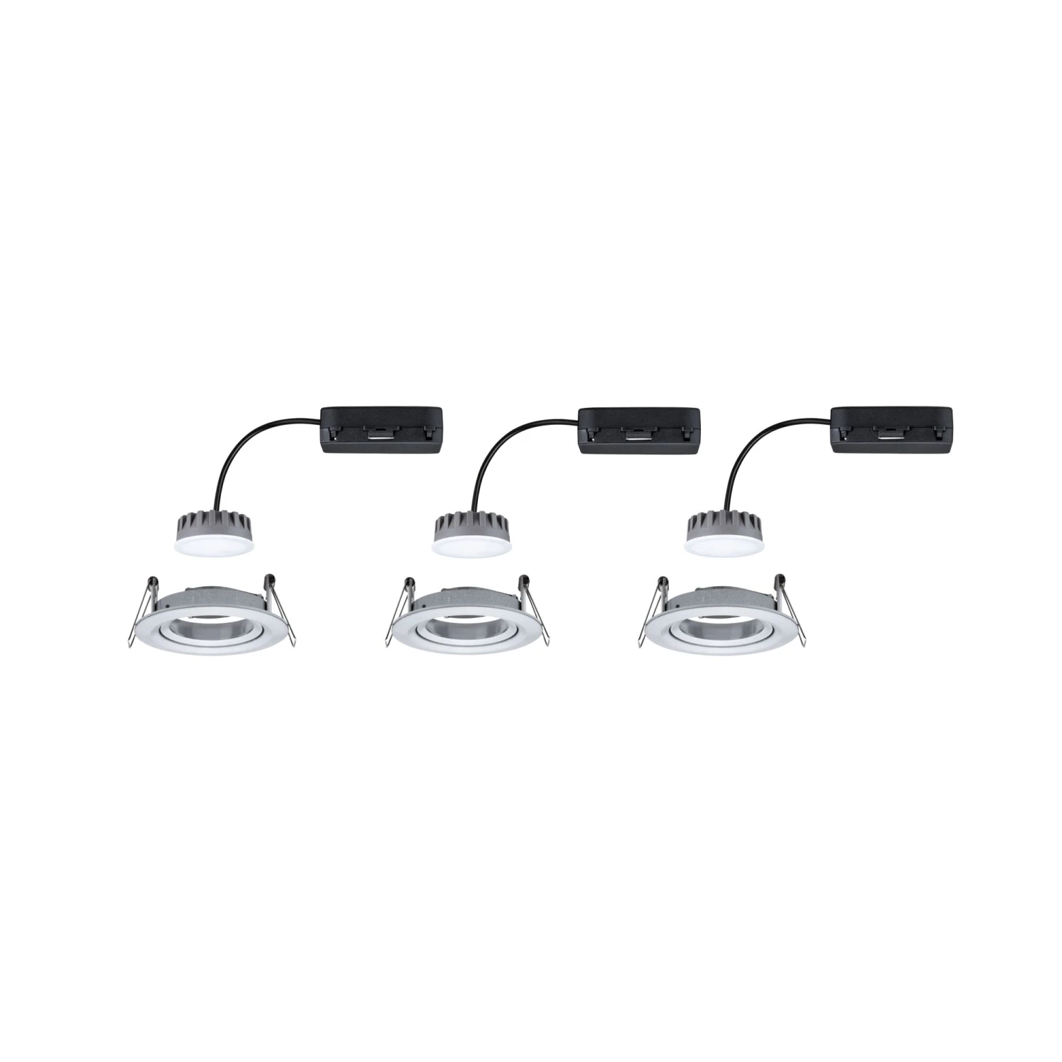 Paulmann Einbauleuchte LED Coin Slim IP23 Rund 6,8W Alu 3er-Set Dimmbar Und Schwenkbar - Image 6