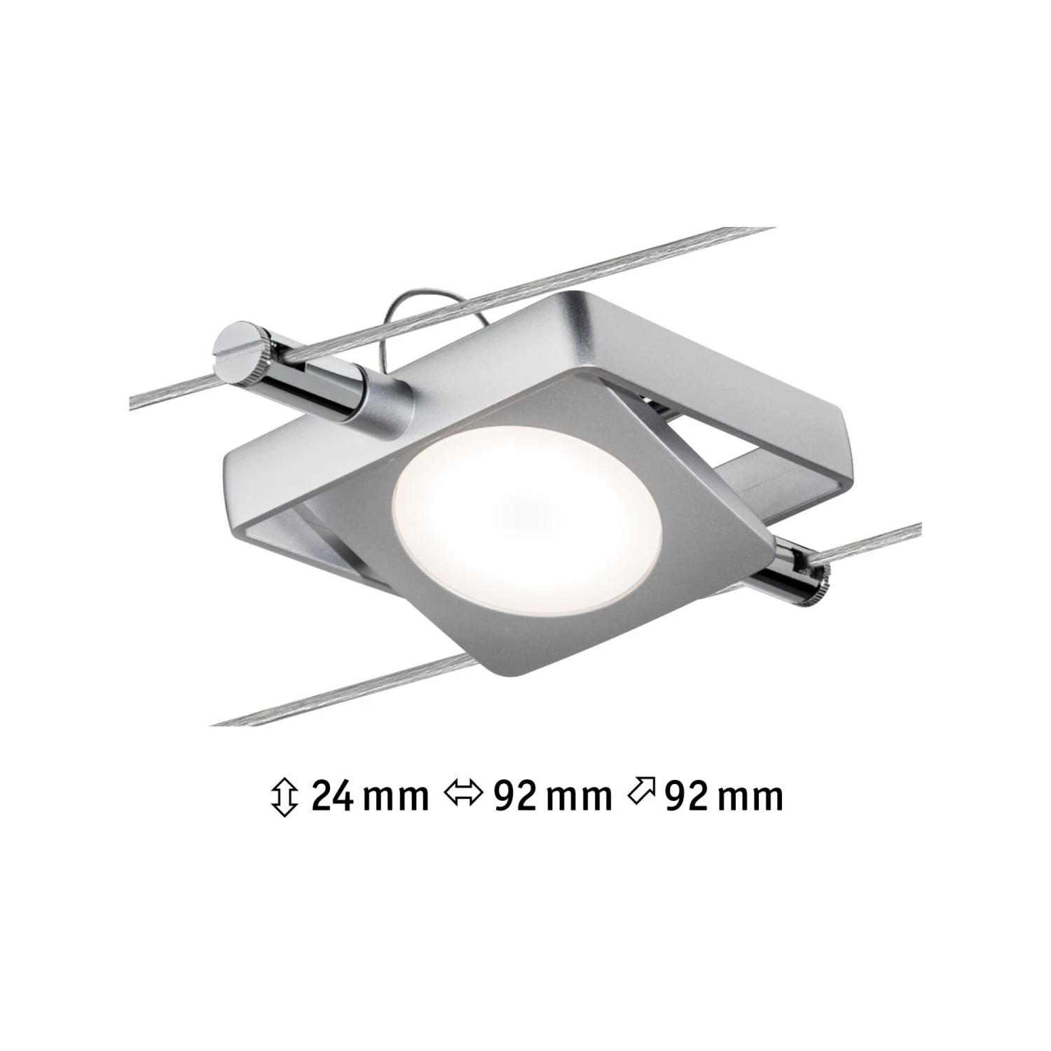 Paulmann LED Seilsystem MacLED Einzelspot 200lm 4W 2700K 12V Chrom Matt - Image 2