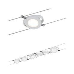 Paulmann LED Seilsystem RoundMac Basisset 6x200lm 6x4,3W 2700K 230/12V Weiß Matt