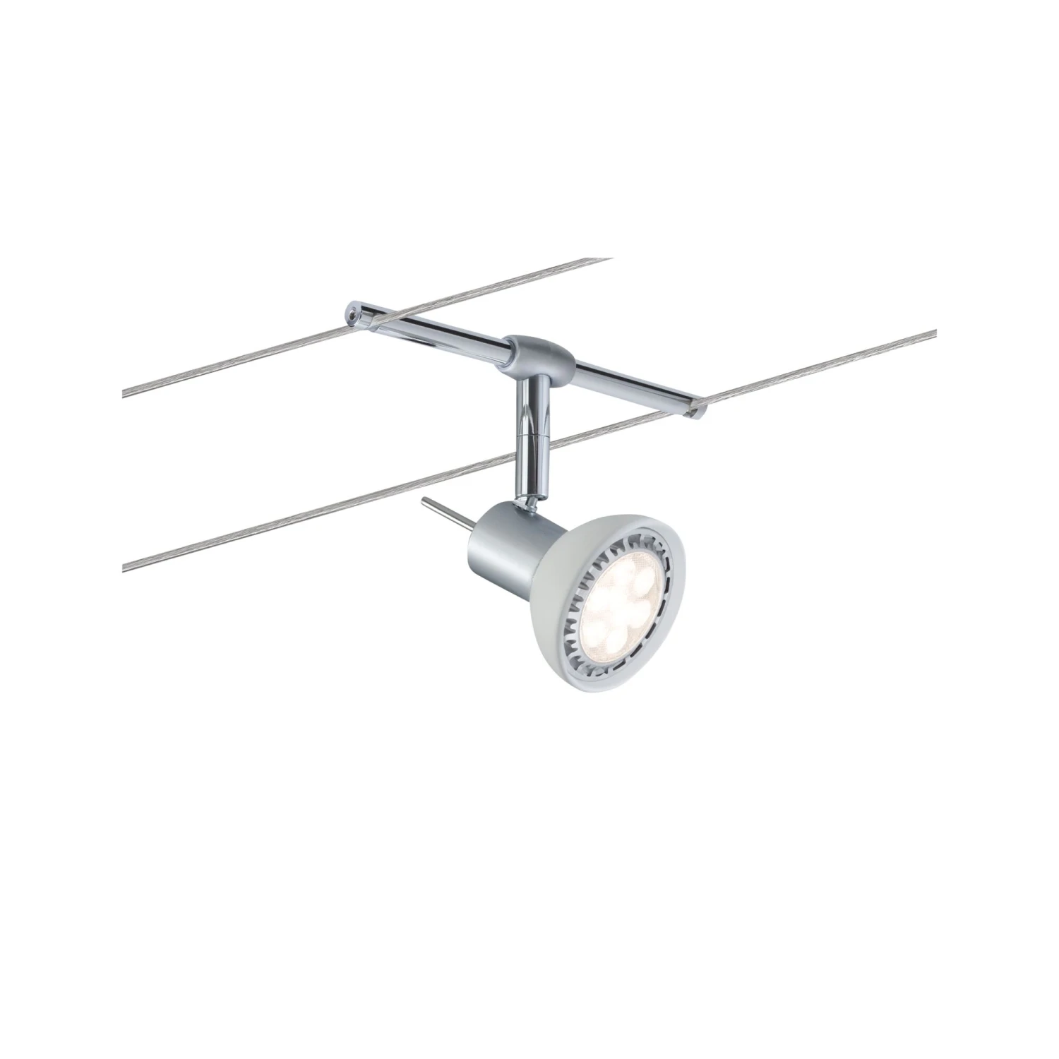 Paulmann Seilsystem Sheela Basisset GU5,3 Max. 5x10W Dimmbar 230/12V Chrom Matt/Opal - Image 5