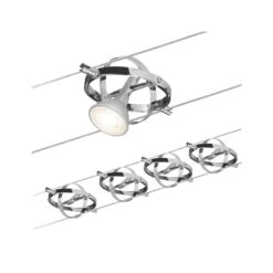 Paulmann Seilsystem Cardan Basisset GU5,3 Max. 4x10W Dimmbar 230/12V Chrom Matt/Chrom