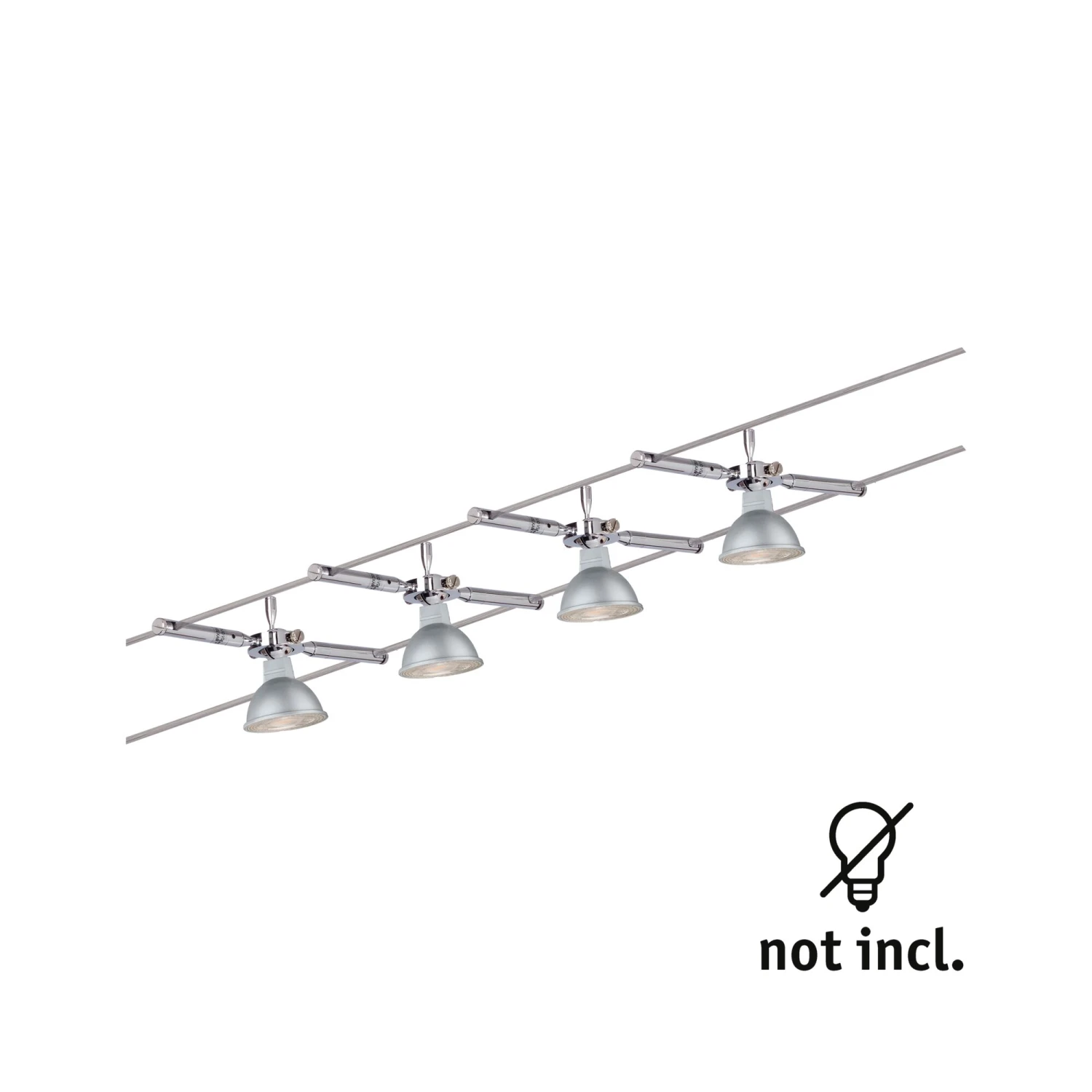 Paulmann Seilsystem TogoLED Basisset GU5,3 Max. 4x10W Dimmbar 230/12V Chrom - Image 5