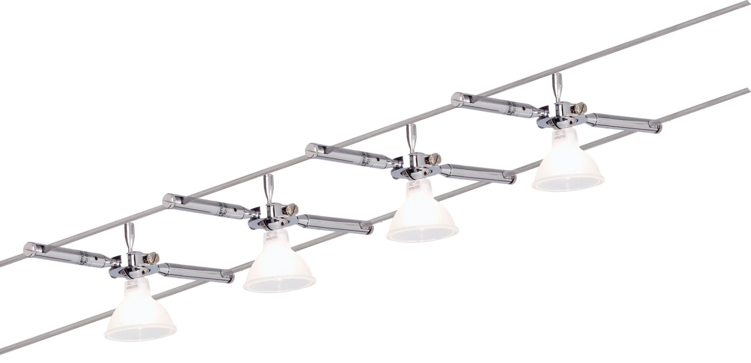 Paulmann Seilsystem TogoLED Basisset GU5,3 Max. 4x10W Dimmbar 230/12V Chrom - Image 6