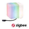Paulmann Plug & Shine LED Lichtobjekt Smart Home Zigbee Cube IP65 RGBW+ 2,8W Weiß