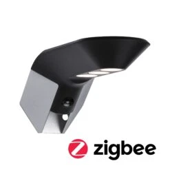 Paulmann Solar LED Hausnummernleuchte Smart Home Zigbee 3.0 Soley Bewegungsmelder IP44 3000K 42lm Anthrazit