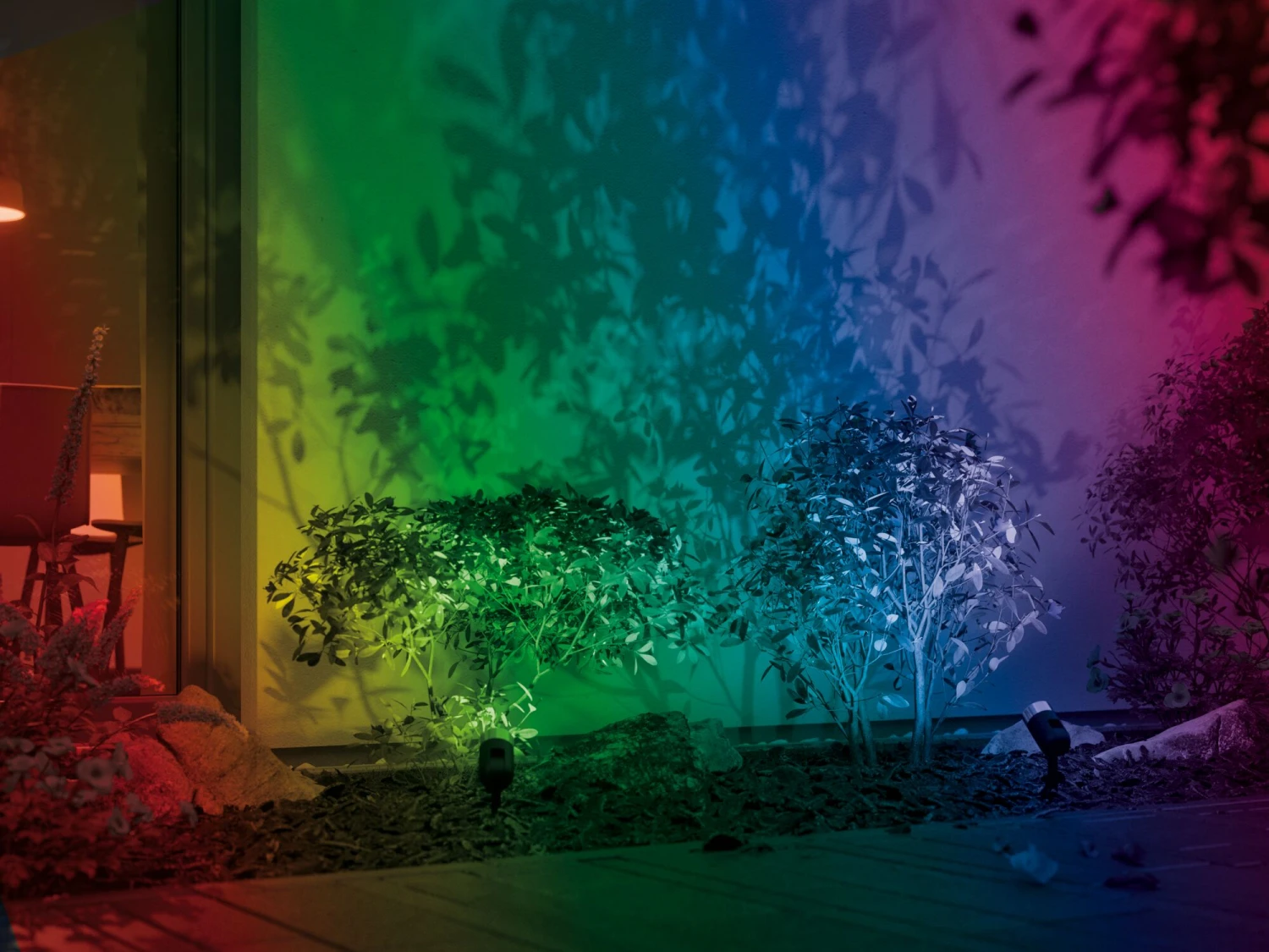 Paulmann Plug & Shine LED Gartenstrahler Smart Home Zigbee 3.0 Pike Basisset IP65 RGBW+ 3x4,5W 21VA Anthrazit - Image 4