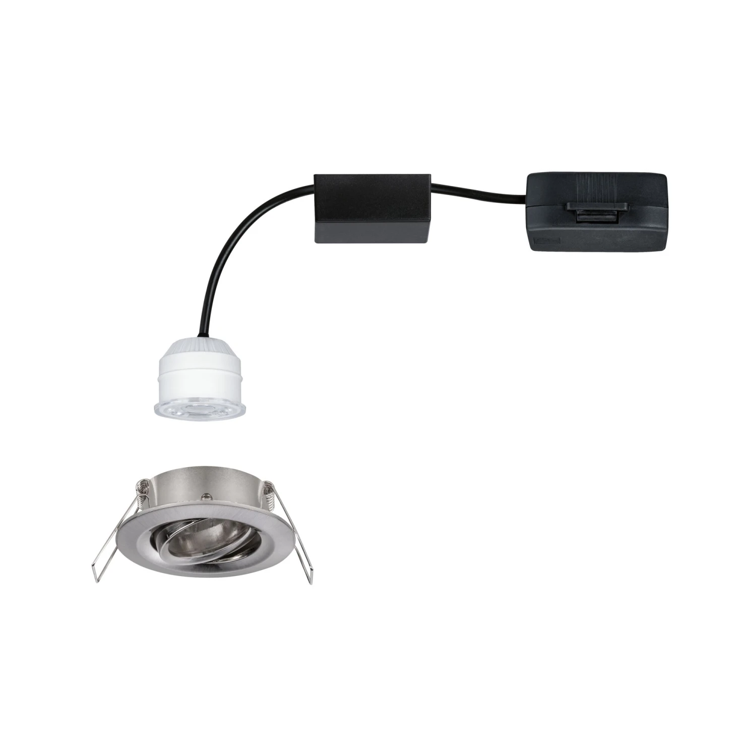 Paulmann LED Einbauleuchte Nova Mini Coin Einzelleuchte Schwenkbar Rund 66mm 15° Coin 4W 310lm 230V 2700K Eisen Gebürstet - Image 7