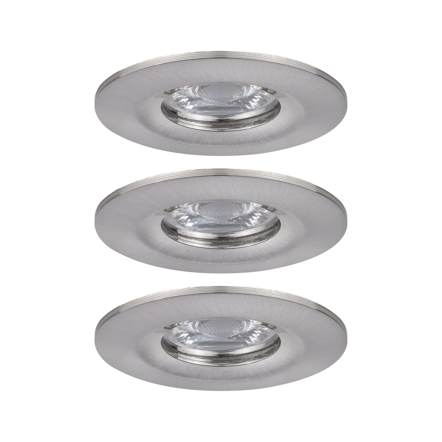 Paulmann LED Einbauleuchte Nova Mini Coin Basisset Starr IP44 Rund 65mm Coin 3x4W 3x310lm 230V 2700K Eisen Gebürstet - Image 6
