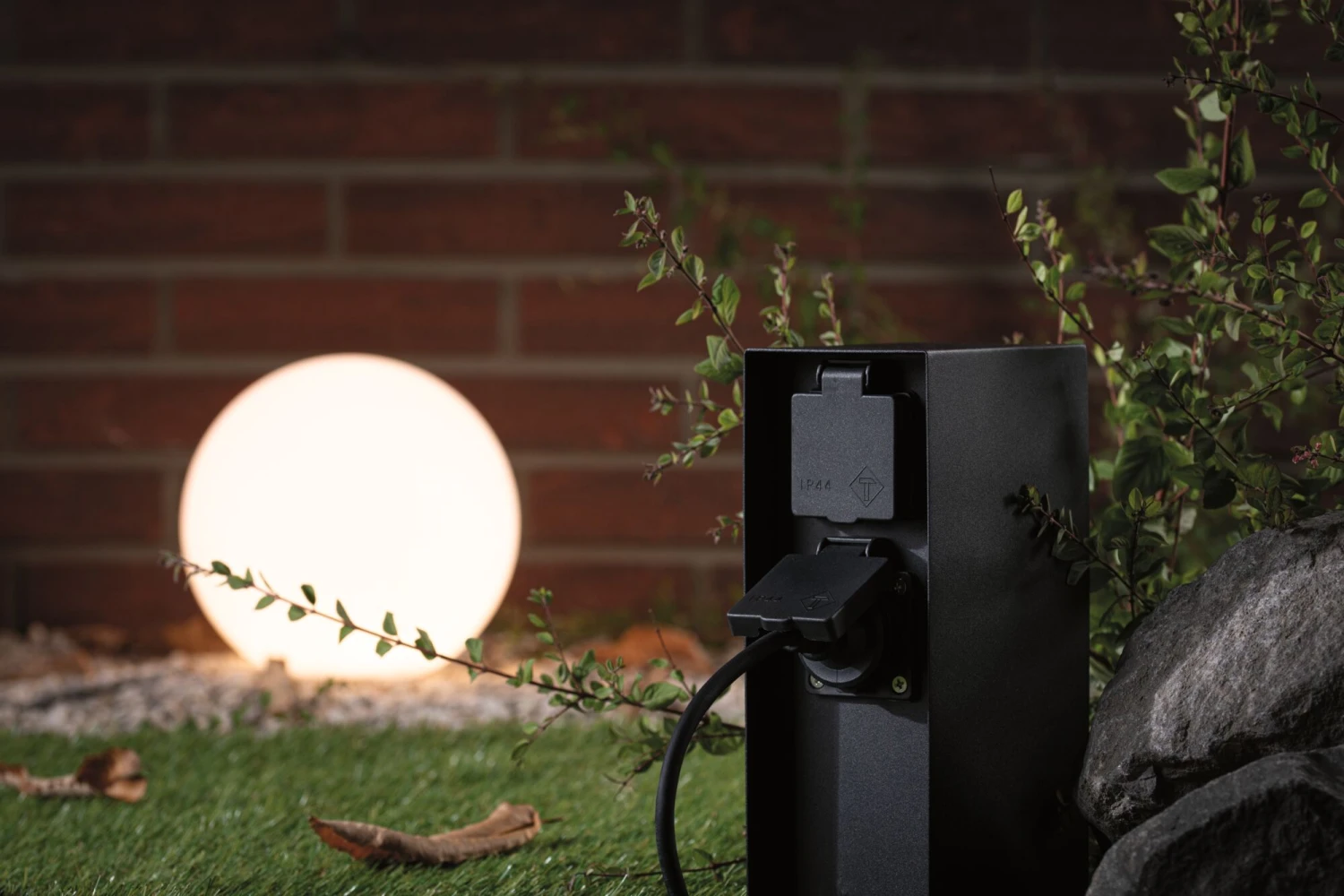 Paulmann Steckdosensäule Rio Dämmerungsschalter IP44 Anthrazit - Image 5