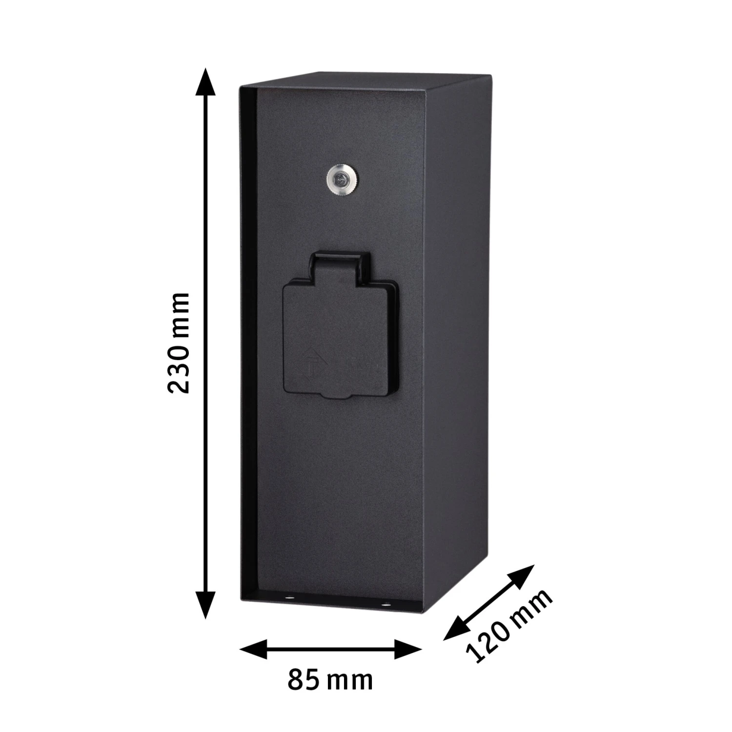 Paulmann Steckdosensäule Rio Dämmerungsschalter IP44 Anthrazit - Image 3