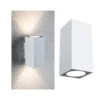 Paulmann LED Außenwandleuchte Flame IP44 Eckig 58x75mm 3000K 2x3,5W 2x260lm 230V Weiß Aluminium