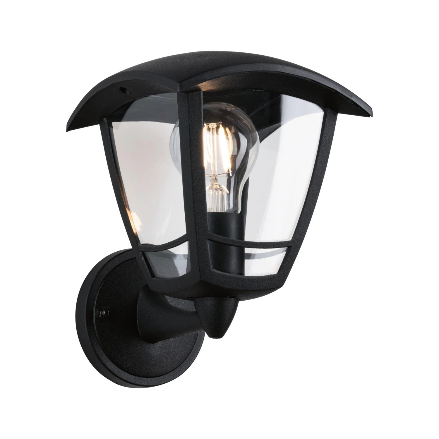Paulmann Außenwandleuchte Classic Curved IP44 164x180mm Max. 12W 230V Klar/Schwarz Kunststoff – Bild 5