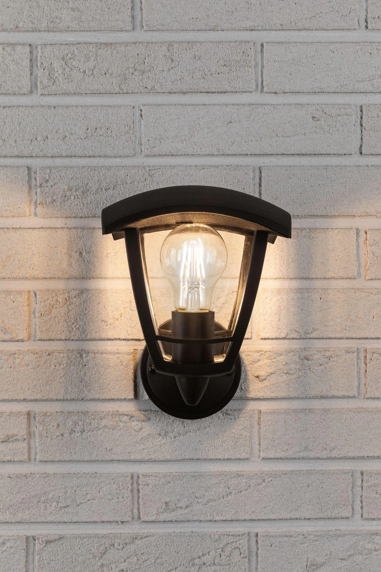 Paulmann Außenwandleuchte Classic Curved IP44 164x180mm Max. 12W 230V Klar/Schwarz Kunststoff – Bild 3