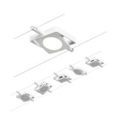 Paulmann CorDuo LED Seilsystem MacLED Basisset 5x250lm 5x4,5W 3000K 230/12V Weiß/Chrom