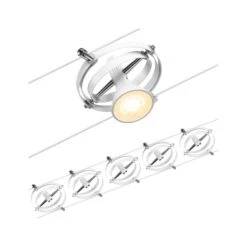 Paulmann CorDuo Seilsystem Cardan Basisset GU5,3 Max. 5x10W 230/12V Weiß Matt/Chrom