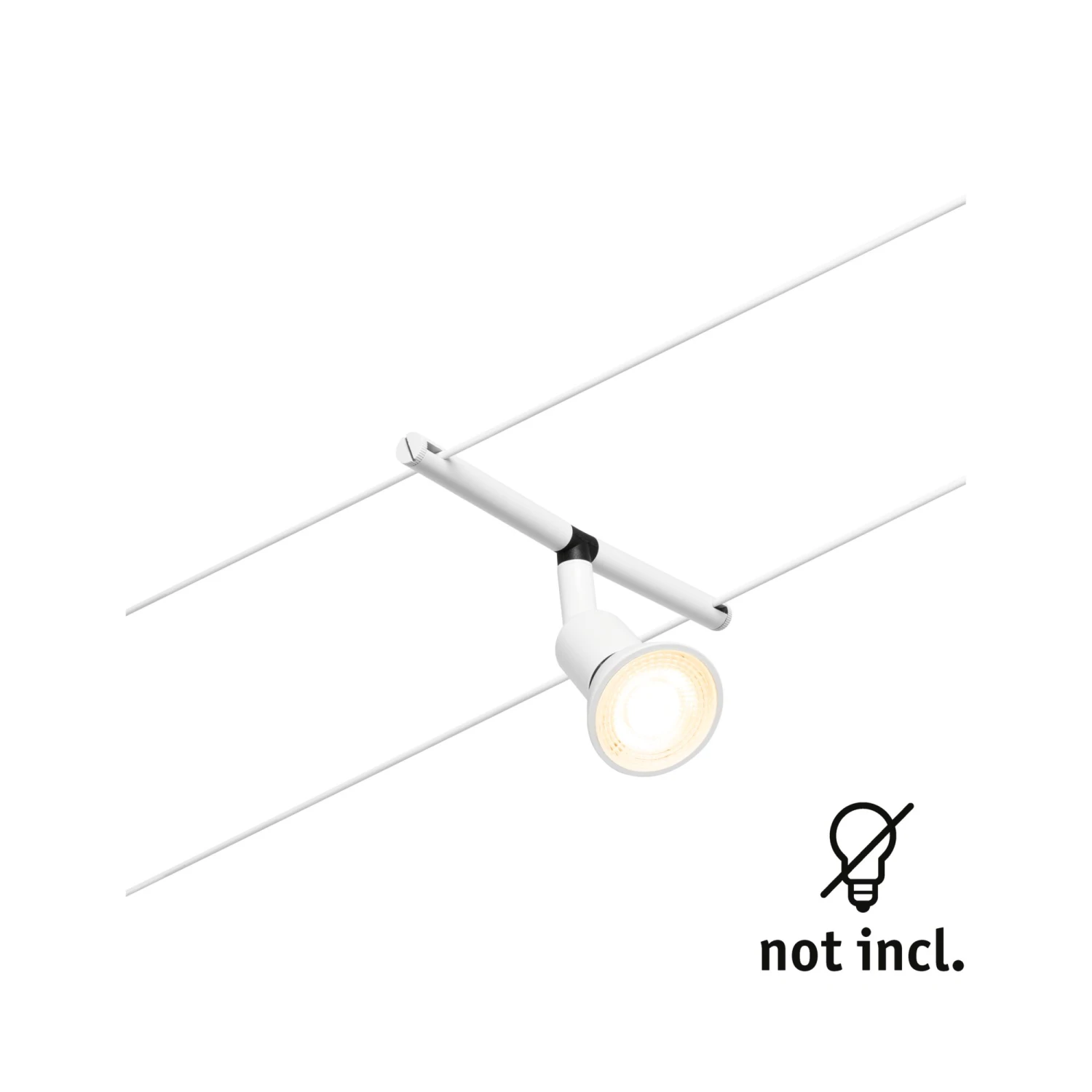 Paulmann CorDuo Seilsystem Salt Einzelspot GU5,3 Max. 10W 12V Weiß Matt/Chrom - Image 2