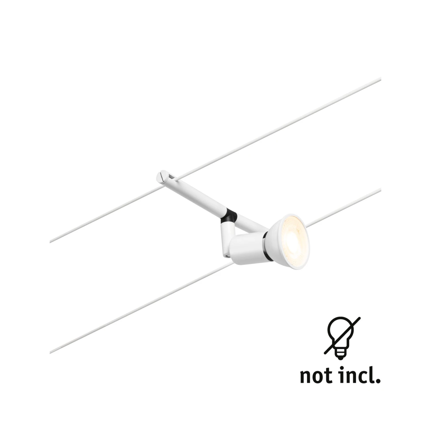 Paulmann CorDuo Seilsystem Salt Einzelspot GU5,3 Max. 10W 12V Weiß Matt/Chrom - Image 5