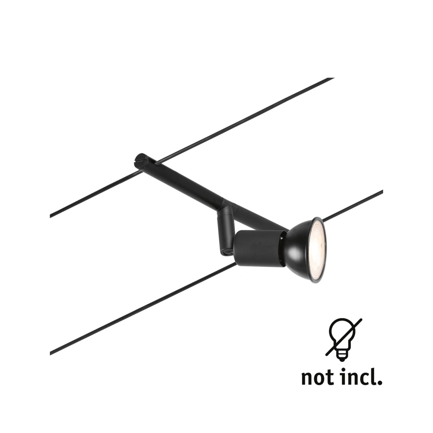 Paulmann CorDuo Seilsystem Salt Einzelspot GU5,3 Max. 10W 12V Schwarz Matt/Chrom - Image 5