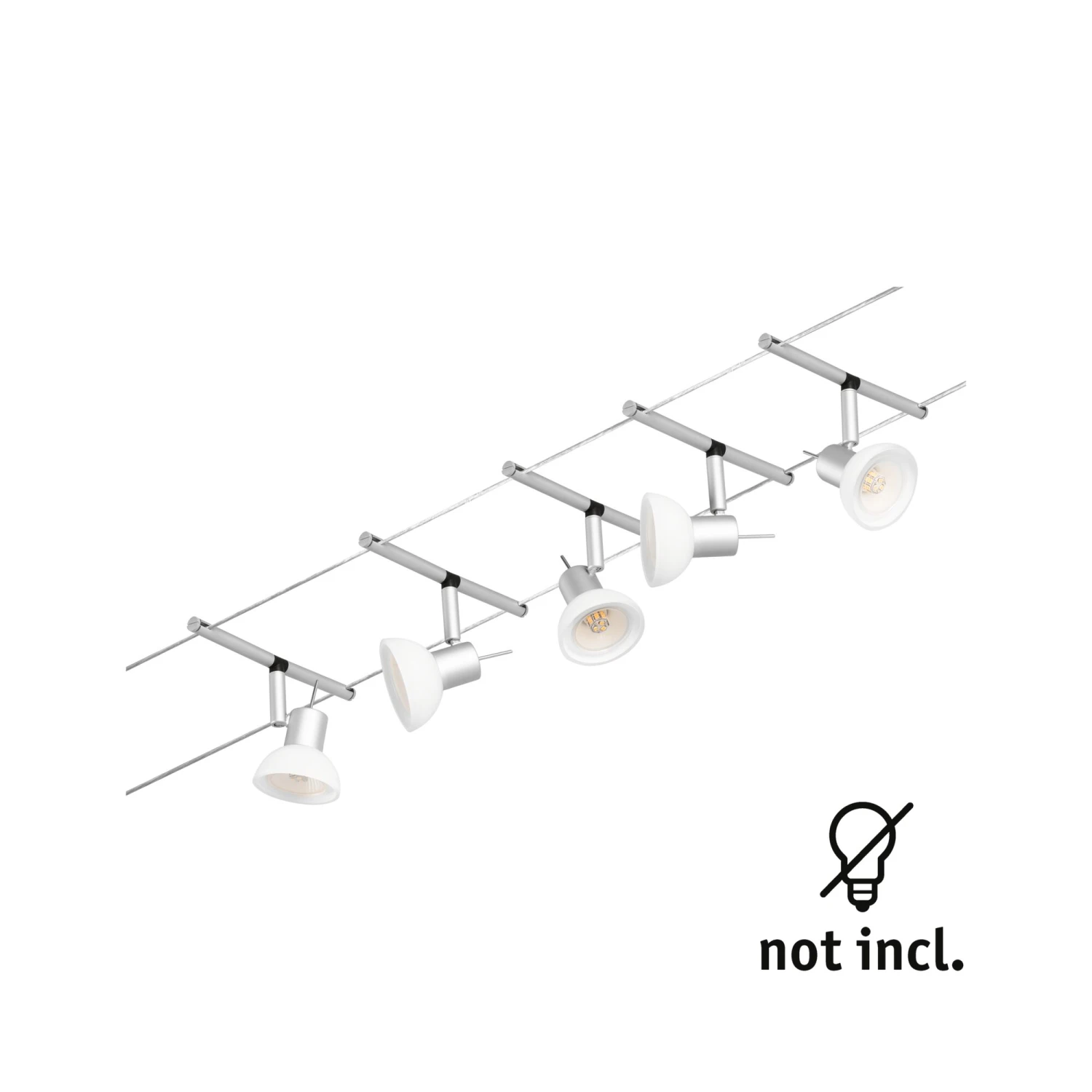 Paulmann CorDuo Seilsystem Sheela Basisset GU5,3 Max. 5x10W 230/12V Chrom Matt - Image 6