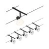 Paulmann CorDuo Seilsystem Sheela Basisset GU5,3 Max. 5x10W 230/12V Schwarz Matt/Chrom