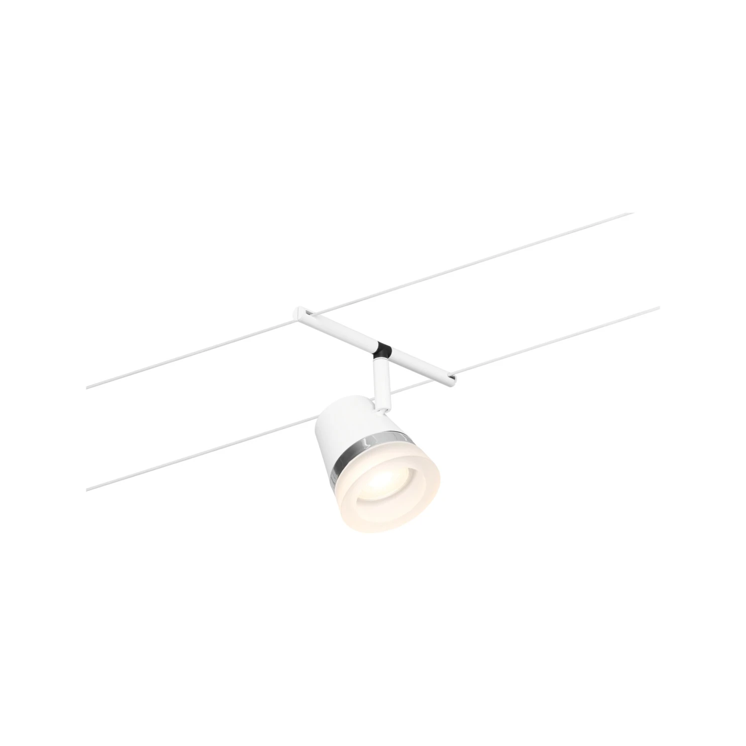 Paulmann CorDuo Seilsystem Cone Einzelspot GU5,3 Max. 10W 12V Weiß Matt/Chrom