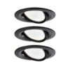 Paulmann LED Einbauleuchte Nova Coin Basisset Schwenkbar Rund 84mm 50° Coin 3x6W 3x470lm 230V 2700K Schwarz Matt