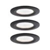 Paulmann LED Einbauleuchte Nova Coin Basisset Starr IP44 Rund 78mm Coin 3x6W 3x470lm 230V 2700K Schwarz Matt