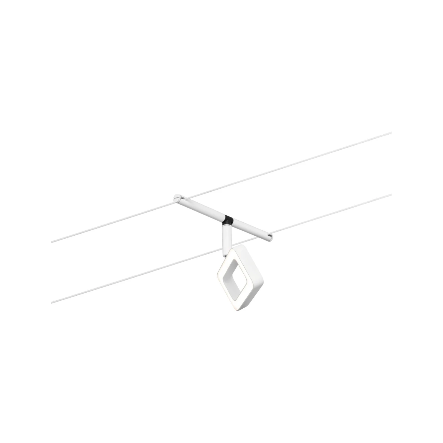 Paulmann CorDuo LED Seilsystem Frame Einzelspot 280lm 4,8W 3000K 12V Weiß Matt/Chrom – Bild 4