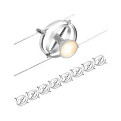 Paulmann CorDuo Seilsystem Cardan Basisset GU5,3 Max. 8x7,5W 230/12V Chrom Matt