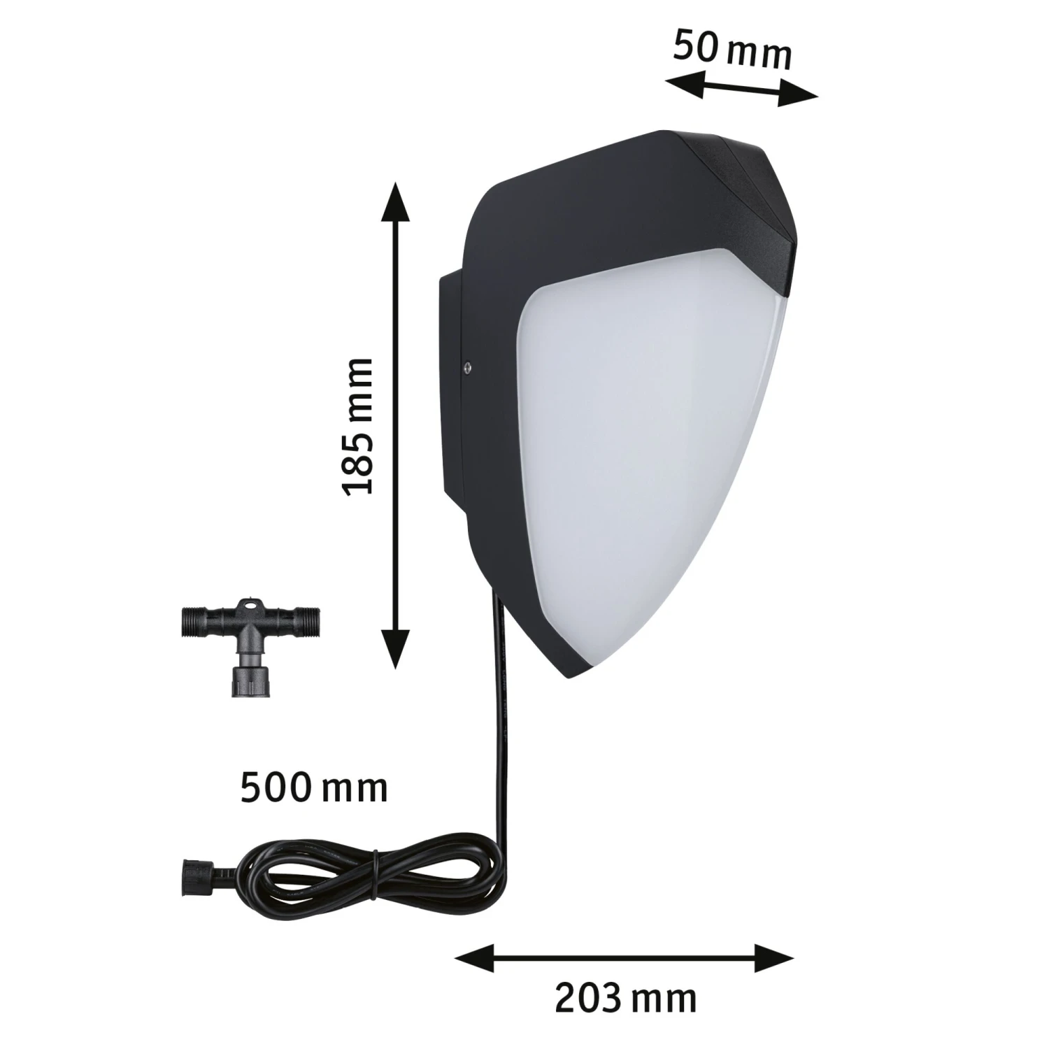 Paulmann Park + Light LED Außenwandleuchte Ikosea IP44 50x203mm 3000K 5,6W 350lm 12V Anthrazit Kunststoff - Image 3