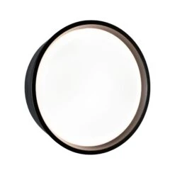 Paulmann LED Außenwandleuchte Platomo Seewasserresistent IP44 Rund 180mm 3000K 14,5W 1200lm 230V Schwarz Kunststoff