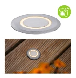 Paulmann LED Bodeneinbauleuchte Goldlicht IP67 Rund 50mm 2200K 2,2W 15lm 230V Alu Kunststoff/Metall