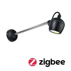 Paulmann LED Außenwandleuchte Smart Home Zigbee 3.0 Kikolo RGBW IP65 90mm RGBW+ 6,2W 440lm 230V Anthrazit Kunststoff/Aluminium