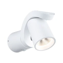 Paulmann LED Außenwandleuchte Cuff Bewegungsmelder IP44 76x217mm 3000K 10W 700lm 230V 70° Weiß Aluminium