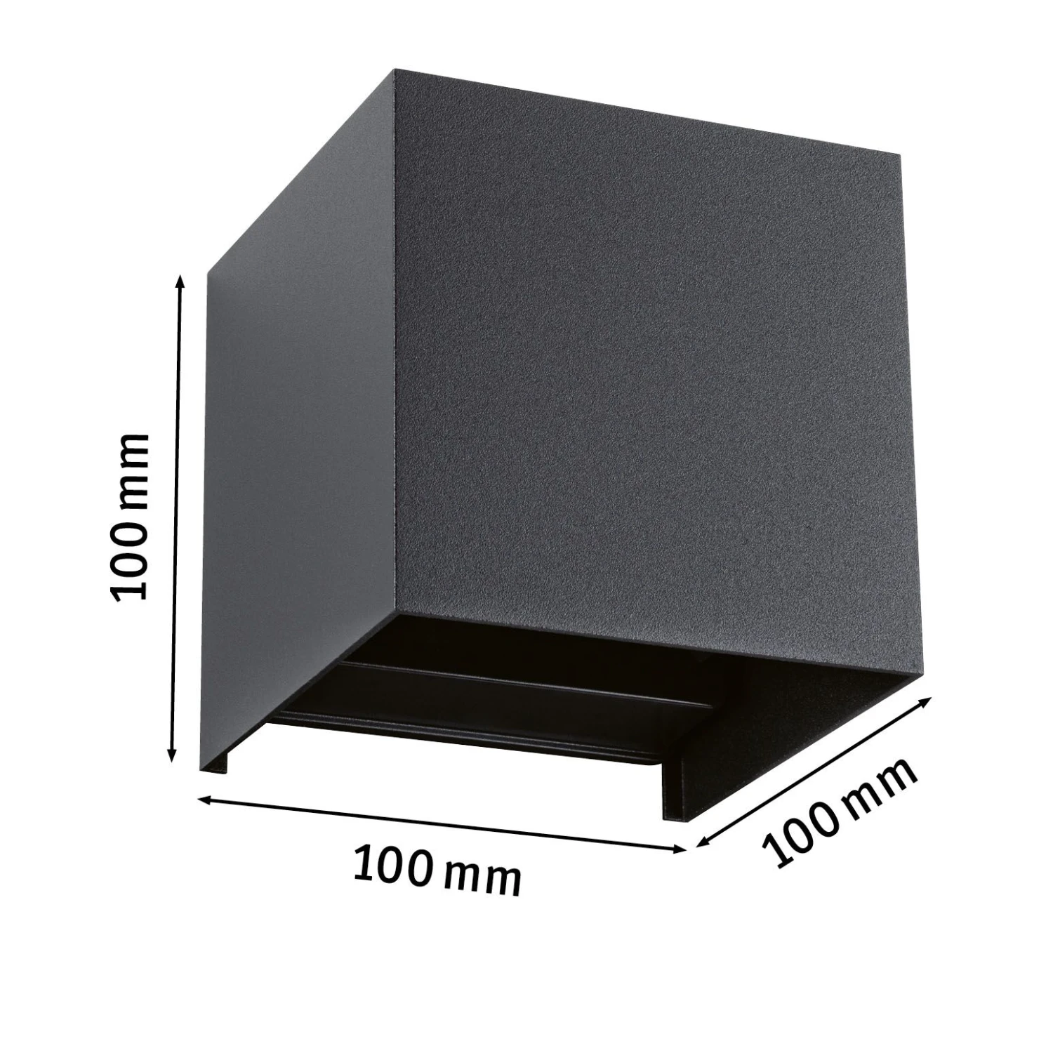 Paulmann House LED Außenwandleuchte Smart Home Zigbee 3.0 Cybo IP44 Eckig 100x100mm RGBW+ 2x2,5W 2x150lm 230V Anthrazit Aluminium – Bild 3