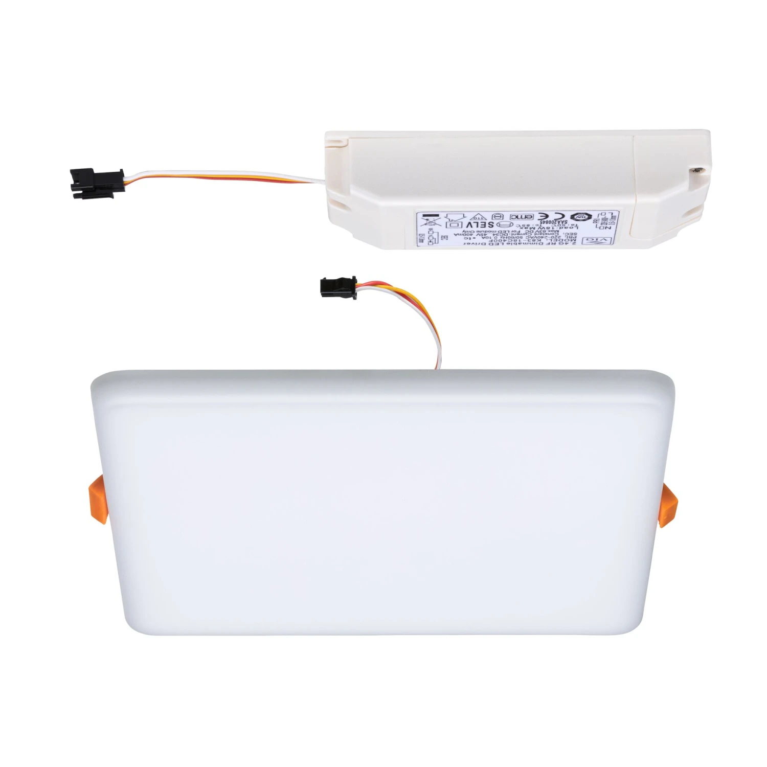 Paulmann VariFit LED Einbaupanel Veluna IP44 Eckig 215x215mm 17W 1300lm White Switch Transparent - Image 11