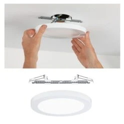 Paulmann LED Einbaupanel 2in1 Cover-it Rund 225mm 16,5W 1200lm 4000K Weiß Matt